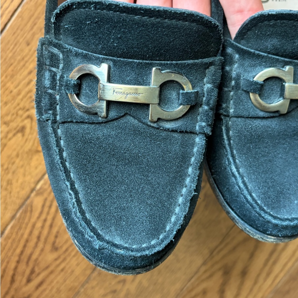 Black Suede Loafers with Metal Bit - Picture 4 of 15